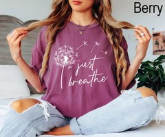 Just Breathe Meditation Comfort Tee Relaxing Yoga Zen