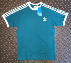 NEW MEN’S ADIDAS ORIGINALS 3-STRIPES CALIFORNIA TEE SHIRT ~ LARGE ~#IZ2367 TEAL