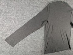 Banana Republic Men’s Large Luxe Touch Performance Tee Long Sleeve Charcoal NWT