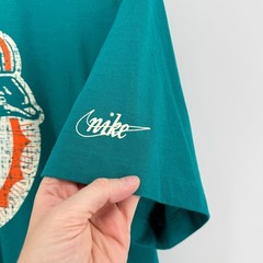Nike Miami Dolphins Playback Logo Tri-Blend T-Shirt Aqua Men XL Graphic Tee NFL
