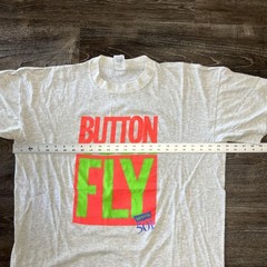 Vintage Levi’s Button Your Fly Shirt Mens Large Gray 501 90s USA Graphic Tee