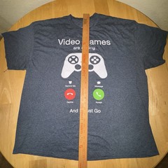 Video Games are Calling Tshirt Mens Size 2XL New. Novelty. Gamer. Xbox, NES PS2