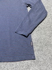 Patagonia Men’s M Blue Striped Long Sleeve Henley T-Shirt Casual Outdoor Top