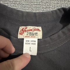 Vintage Bronson Shirt Mens Large Gray Loop Wheel Tubular Heavy Cotton Crewneck