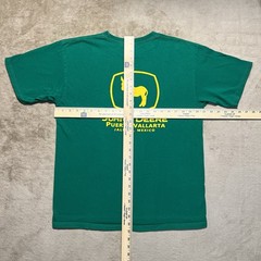 Vintage Juans Deere Parody T Shirt L Green Puerto Vallarta Mexico Funny Novelty