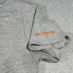 Columbia Shirt Adult Large Gray Outdoors Sun Mountains Trees Sports Hiking Mens
