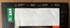 TRUFIT 3 PACK MEN’S XL COTTON KNIT WHITE A-SHIRT COOL DRY STRETCH COMFORT TAGFRE