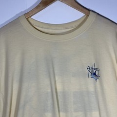 Guy Harvey Mens Shirt XXL Yellow Graphic Tee-Shirt Marlin Fishing Short Sleeve