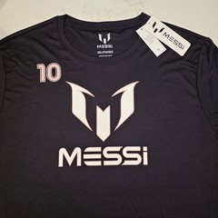 Messi Logo Tee MMN0076USW Men 3XL Black Stretch Limo Soccer Graphic T-Shirt NWT