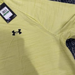 Under Armour Tech 2.0 Tiger T-Shirt UA Lime Yellow Loose Fit Size L