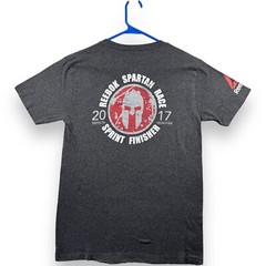 Reebok Spartan Race 2017 Sprint Finisher Dark Gray T-Shirt Size S Small Tee