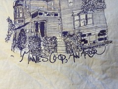 Vintage 90s Minnies Coop Ann Arbor Michigan Shirt Mens XL Cream Single Stitch