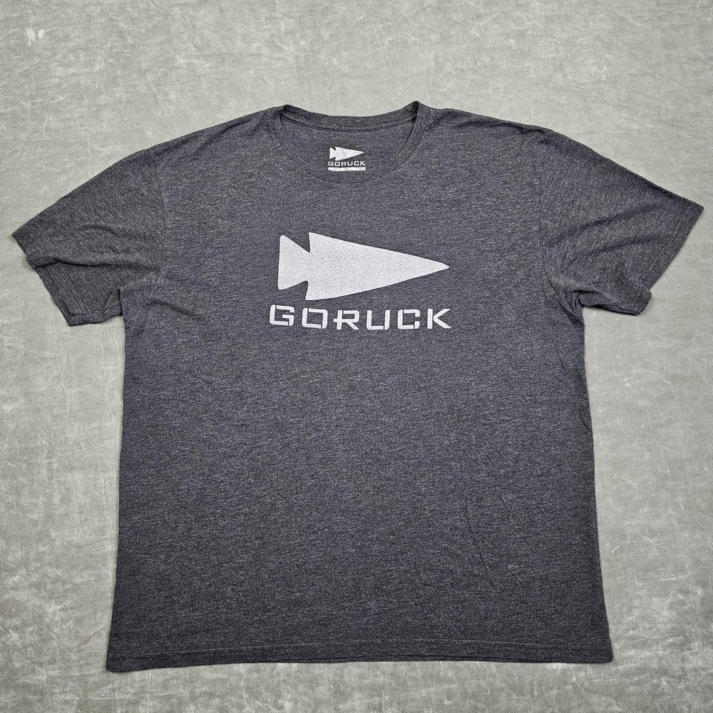 GORUCK Shirt Mens XL Gray Tri-Blend Arrowhead Logo Graphic Soft Casual Tee Top