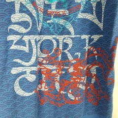 Tommy Hilfiger Men’s Shirt Size XL Blue Trim Fit Graphic Tee East Meets West NY