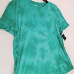 Lucky Brand TIE DYE SHIRT Mens Extra Large XL GREEN Casual Embroidered NWT
