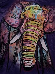 The Mountain Dean Russo Colorful Elephant Purple T-Shirt