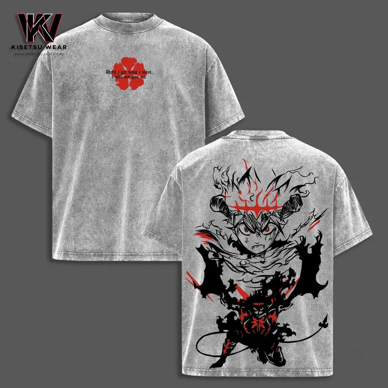 Asta Devil Form Black Clover Anime Graphic Dark Anime Streetwear T-Shirt