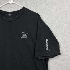 Glock T Shirt Mens XL Black Perfection Logo Spellout Short Sleeve Graphic Tee