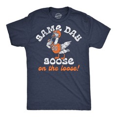Mens Funny T Shirts Game Day Goose On The Loose Sarcastic Football Graphic