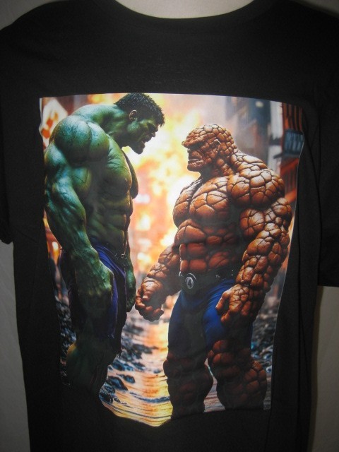 Hulk vs The Thing Marvel Classic Tv Comic Book Cool Gift Vintage Retro T Shirt