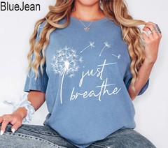 Just Breathe Meditation Comfort Tee Relaxing Yoga Zen