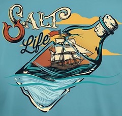 Salt Life Men’s Big & Tall, “Ship in a Bottle”, Graphic T-Shirt, 2XLT or 3XLT