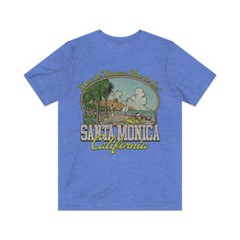 Santa Monica Where the Mountains Meet the Sea 1962 Vintage Men’s T-Shirt