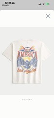 NWT Club America Los Aguilas Hollister Graphic Tee, 100% Cotton Men Small