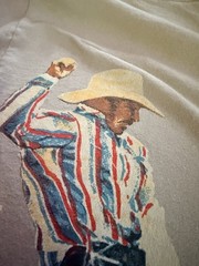 Vintage 1996 Coors Beer Cowboy Rodeo Wild West Tee Cream Colored Double Sided 2X