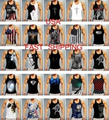 Tank Top Men’s Vest Fitness Muscle Sleeveless Quick Dry Wicking Athletic T Shirt