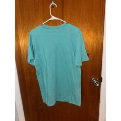Hurley Mens Graphic T-Shirt Teal Blue Logo Short Sleeve Crewneck Size Large