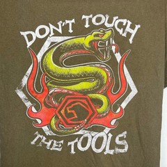 Snap-on Tools Snake Graphic T-Shirt Brown Don’t Touch Tools Men’s M Gildan