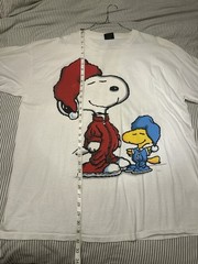 Vintage 90s Changes ‘Snoopy & Woodstock’ Big Print Double-Sided Shirt XXL Peanut