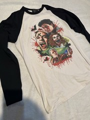 Fright Night 3/4 Sleeve Last Shirt On The Left Size M Horror Vampire Pre Owned