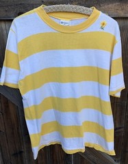 Vintage Striped T Shirt Combed Cotton Munsingwear Surf Mod Combed Cotton Sz XL