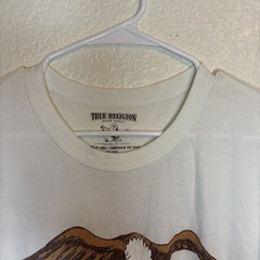 True Religion T Shirt Guitar Bald Eagle World Tour 1971 Rock & Roll Festival XL