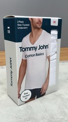 TOMMY JOHN 2 PACK STAY TUCKED V-NECK T-SHIRTS MEN’S SIZE M BRAND NEW IN BOX 🔥🔥