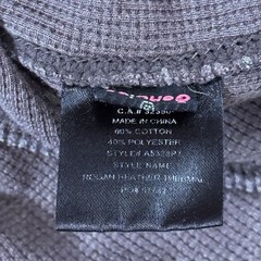 Y2K Volcom Mens Medium Thermal Waffle Knit Shirt Brown Asymmetric Skater Grunge