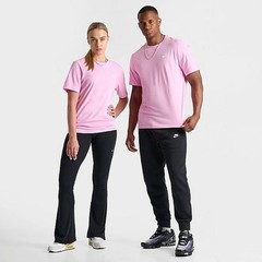 NEW NIKE SPORTSWEAR CLUB T-SHIRT – Pink with White embroidered NIKE Swoosh logo