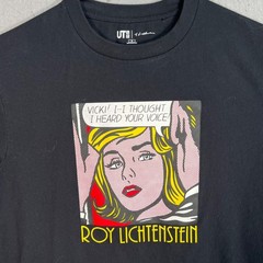 Uniqlo UT x Roy Lichtenstein Black Graphic T-Shirt Mens Size Small Cotton