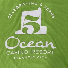Neon Green Ocean Casino & Resort Atlantic City Light Weight Tee T-Shirt Size XL
