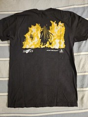 Final Fantasy 7 Video Game Square Enix Sephiroth Black T Shirt Yellow Size Small
