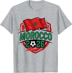 Morocco Flag Moroccan Football Soccer World 2026 T-Shirt T-Shirt