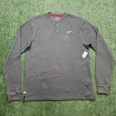 Salty Crew Thermal Long Sleeve Shirt Mens Size L Green Heavyweight Thick Fishing
