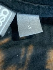 ASOS AC/DC T-Shirt Mens Small Black Brown Tie Dye Sleeveless Grunge Retro Rock