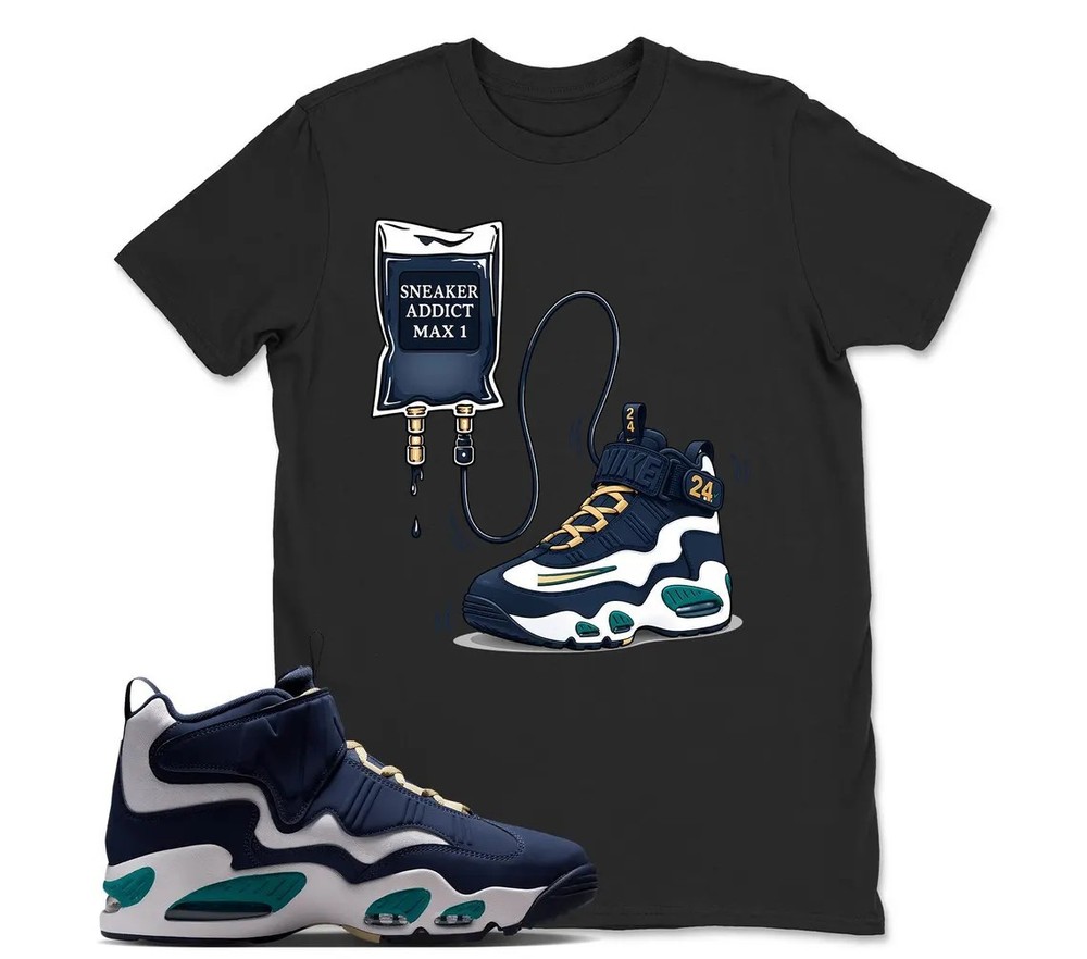 Griffey Max 1 Hall Of Fame 2026 Shirt to Match Sneaker Addict, BLACK/WHITE