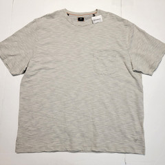 $115 New LEFT COAST TEE Crew Neck Shirt S/S Cotton Men’s 2XL XXL Gray STRIPED