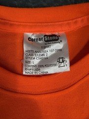 CornerStone Pepsi Mens Hi-Vis Orange Reflective Long Sleeve Shirt L