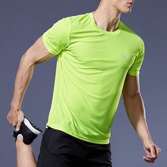 Mens Quick Dry Gym T Shirt Running Sports Lightweight Breathable Top