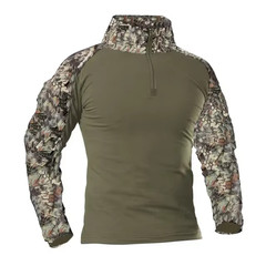 Tactical Combat Shirt Men Army Military Camo Long Sleeve Airsoft Hunting